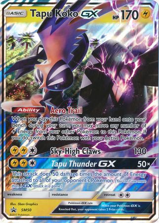 Tapu Koko GX (SM50) (Jumbo Card) [Sun & Moon: Black Star Promos] | Dumpster Cat Games