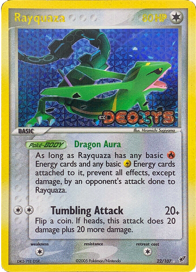 Rayquaza (22/107) (Stamped) [EX: Deoxys] | Dumpster Cat Games