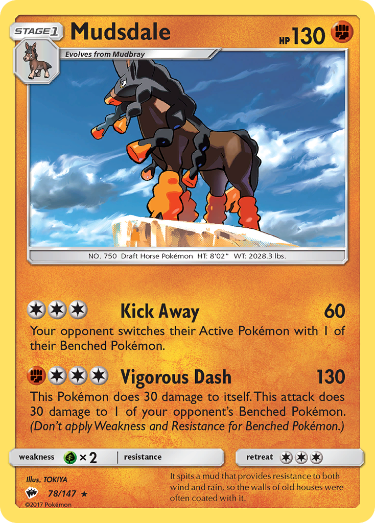 Mudsdale (78/147) [Sun & Moon: Burning Shadows] | Dumpster Cat Games