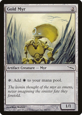 Gold Myr [Mirrodin] | Dumpster Cat Games