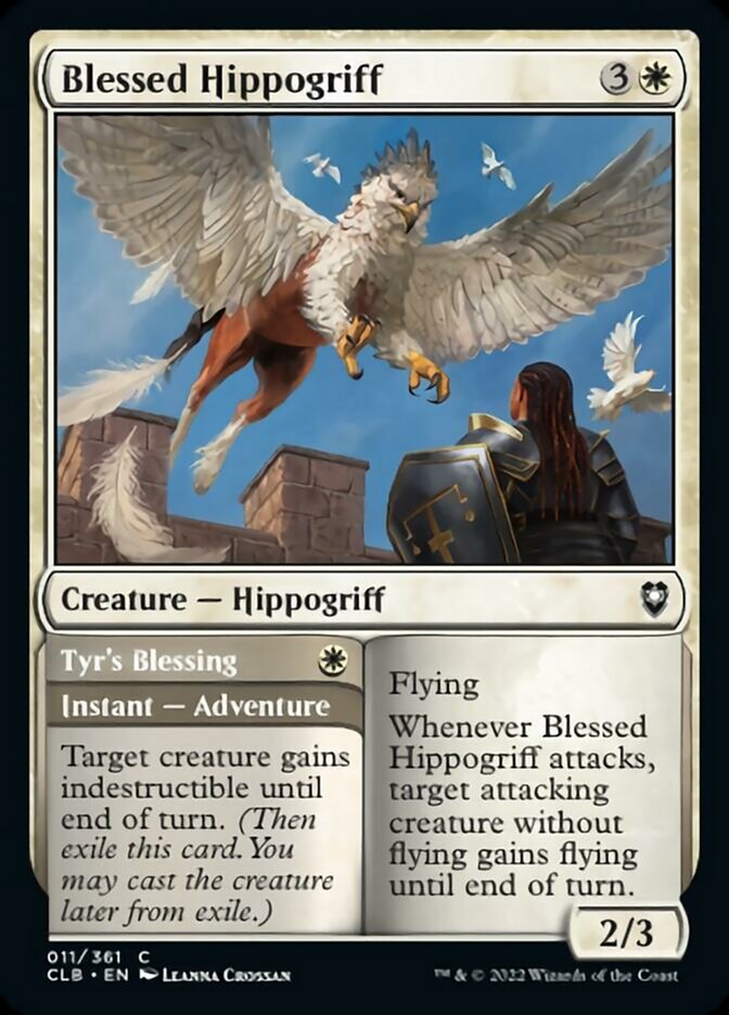 Blessed Hippogriff // Tyr's Blessing [Commander Legends: Battle for Baldur's Gate] | Dumpster Cat Games