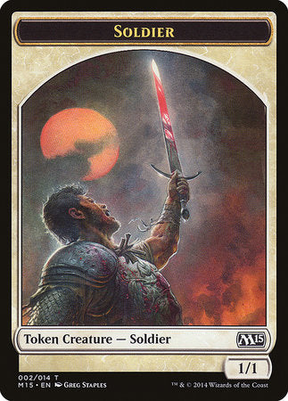 Soldier Token [Magic 2015 Tokens] | Dumpster Cat Games