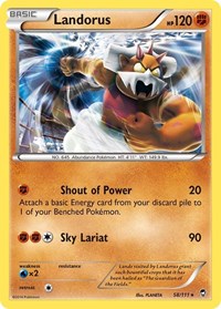 Landorus (58/111) (Theme Deck Exclusive) [XY: Furious Fists] | Dumpster Cat Games