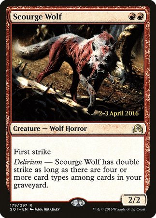 Scourge Wolf [Shadows over Innistrad Promos] | Dumpster Cat Games