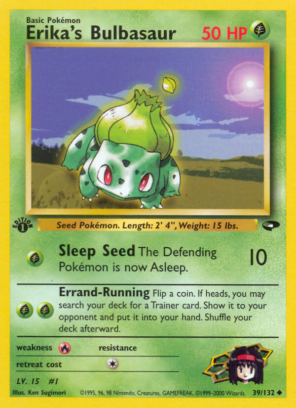 Erika's Bulbasaur (39/132) [Gym Challenge 1st Edition] | Dumpster Cat Games