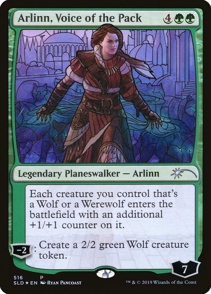 Arlinn, Voice of the Pack (Stained Glass) [Secret Lair Drop Promos] | Dumpster Cat Games