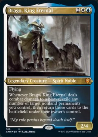 Brago, King Eternal (Foil Etched) [Commander Legends] | Dumpster Cat Games