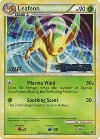 Leafeon (17/90) (Prerelease Promo) [Staff] [Nintendo: Black Star Promos] | Dumpster Cat Games