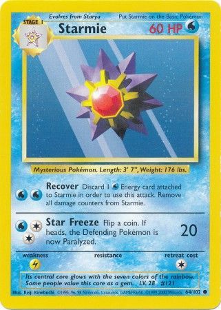 Starmie (64/102) [Base Set Unlimited] | Dumpster Cat Games