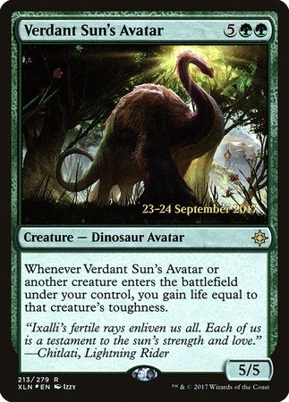 Verdant Sun's Avatar [Ixalan Promos] | Dumpster Cat Games