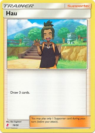 Hau (19/30) [Sun & Moon: Trainer Kit - Lycanroc] | Dumpster Cat Games