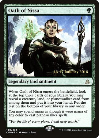 Oath of Nissa [Oath of the Gatewatch Promos] | Dumpster Cat Games