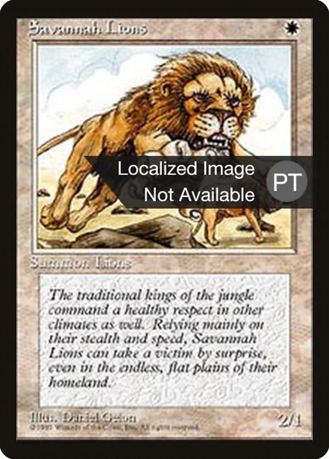 Savannah Lions [Fourth Edition (Foreign Black Border)] | Dumpster Cat Games