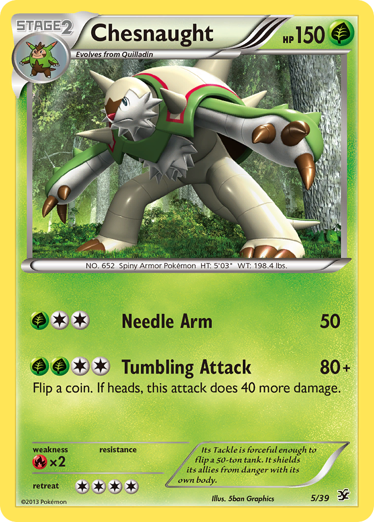 Chesnaught (5/39) [XY: Kalos Starter Set] | Dumpster Cat Games