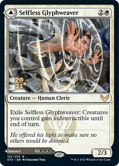 Selfless Glyphweaver // Deadly Vanity [Strixhaven: School of Mages Prerelease Promos] | Dumpster Cat Games