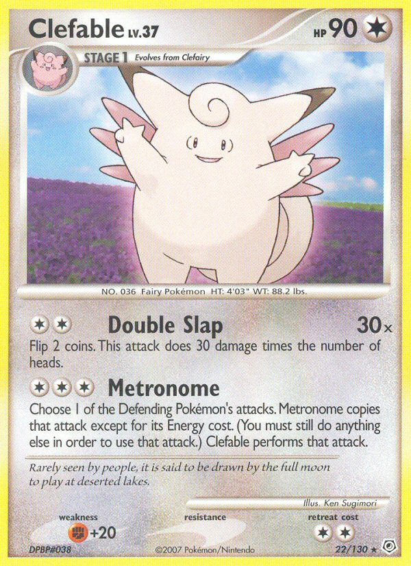 Clefable (22/130) [Diamond & Pearl: Base Set] | Dumpster Cat Games