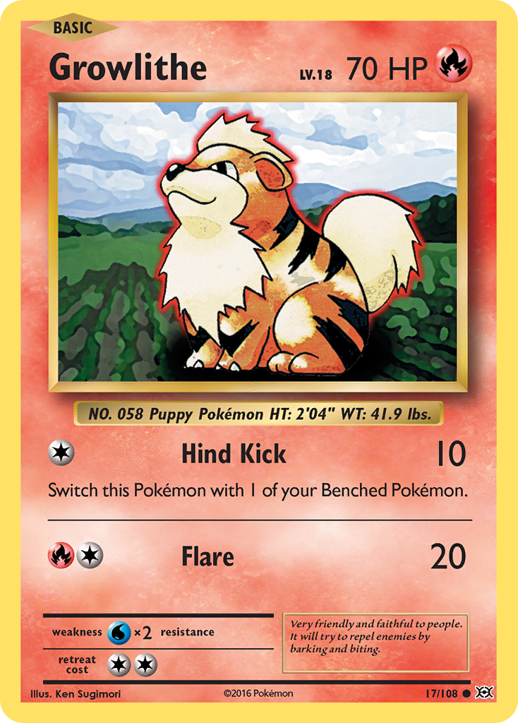 Growlithe (17/108) [XY: Evolutions] | Dumpster Cat Games