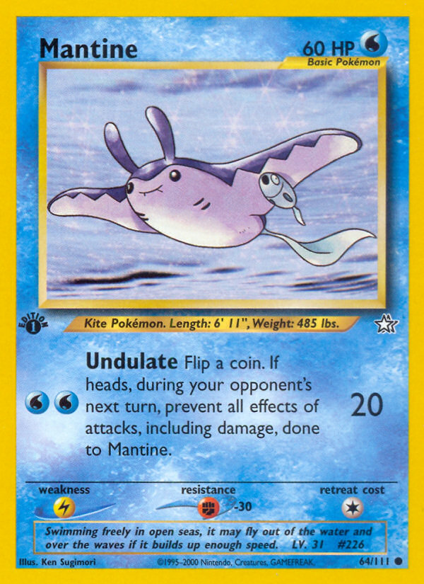 Mantine (64/111) [Neo Genesis 1st Edition] | Dumpster Cat Games