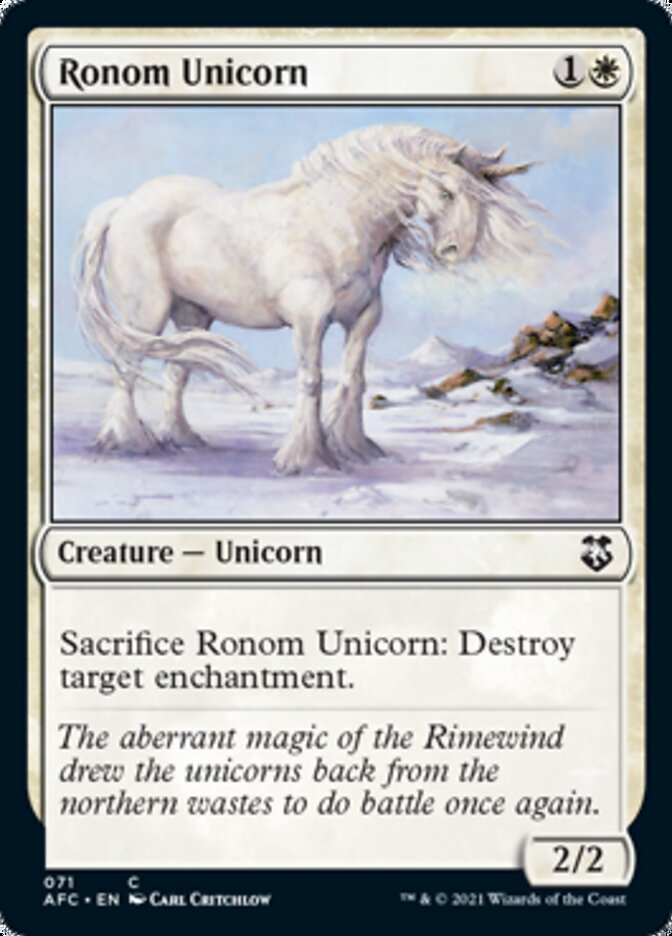 Ronom Unicorn [Dungeons & Dragons: Adventures in the Forgotten Realms Commander] | Dumpster Cat Games