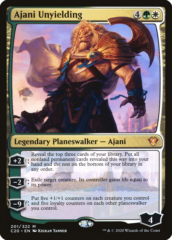 Ajani Unyielding [Commander 2020] | Dumpster Cat Games