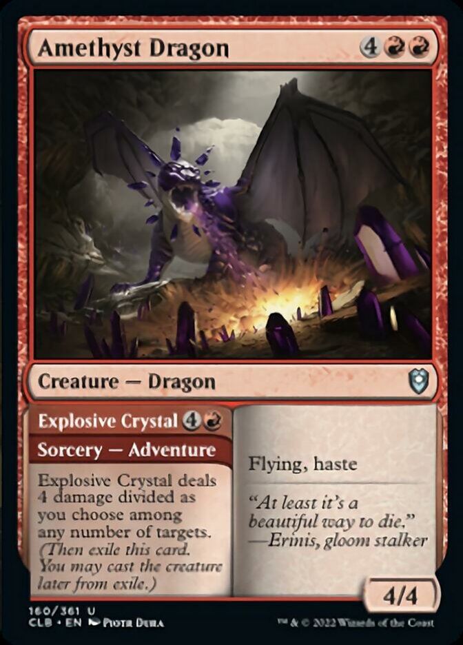 Amethyst Dragon // Explosive Crystal [Commander Legends: Battle for Baldur's Gate] | Dumpster Cat Games