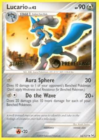 Lucario (53/127) (Staff Prerelease Promo) [Diamond & Pearl: Black Star Promos] | Dumpster Cat Games