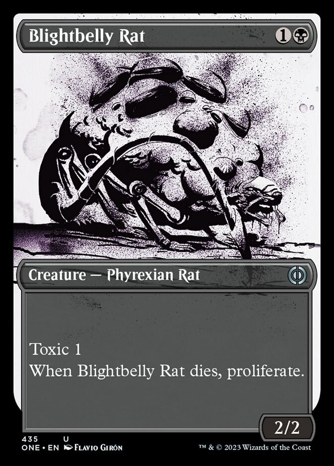 Blightbelly Rat (Showcase Ichor Step-and-Compleat Foil) [Phyrexia: All Will Be One] | Dumpster Cat Games