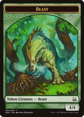 Beast Token [Duel Decks: Mind vs. Might Tokens] | Dumpster Cat Games