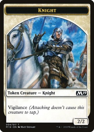 Knight Token [Core Set 2019 Tokens] | Dumpster Cat Games