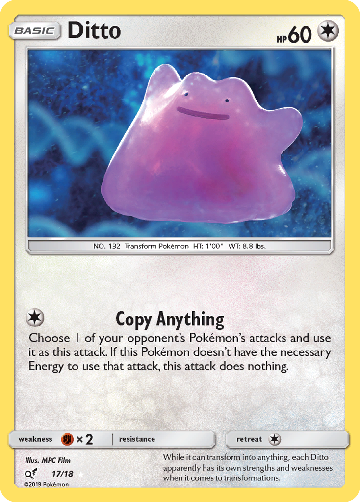 Ditto (17/18) [Sun & Moon: Detective Pikachu] | Dumpster Cat Games