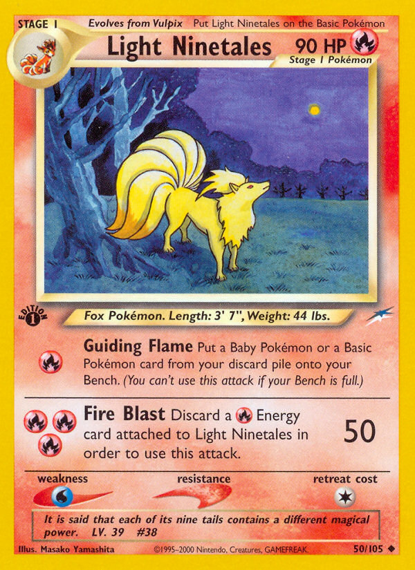 Light Ninetales (50/105) [Neo Destiny 1st Edition] | Dumpster Cat Games