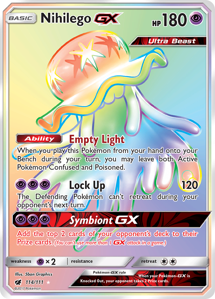 Nihilego GX (114/111) [Sun & Moon: Crimson Invasion] | Dumpster Cat Games