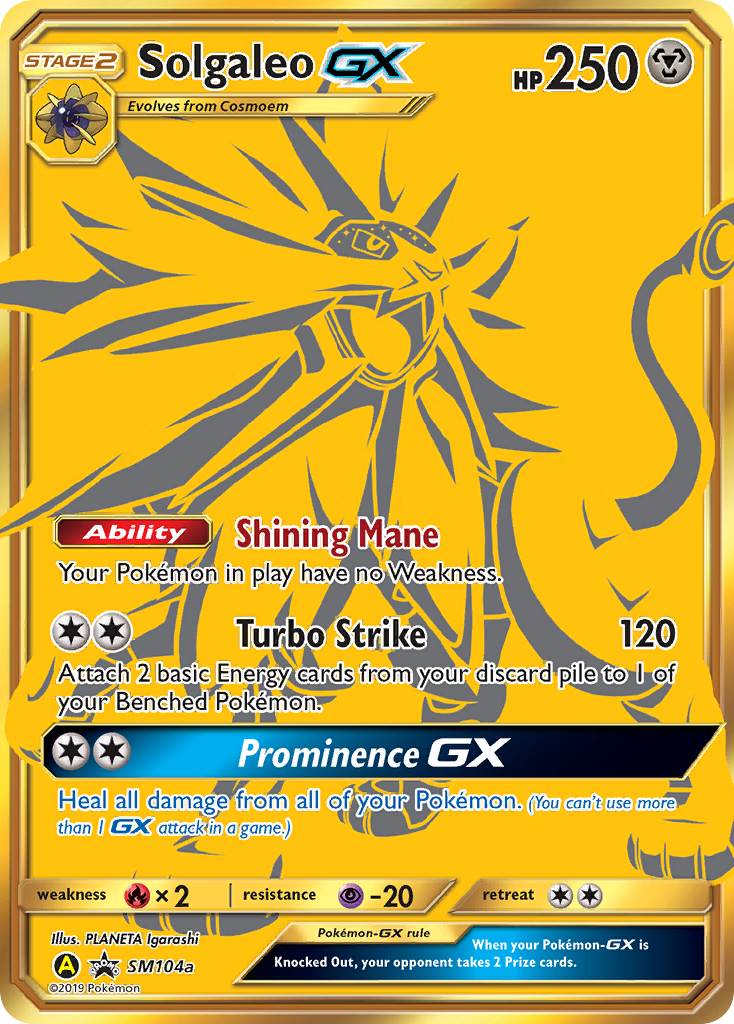 Solgaleo GX (SM104a) [Sun & Moon: Black Star Promos] | Dumpster Cat Games