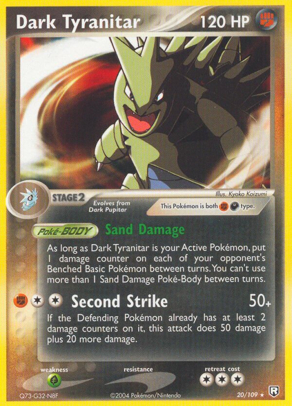 Dark Tyranitar (20/109) (Theme Deck Exclusive) [EX: Team Rocket Returns] | Dumpster Cat Games