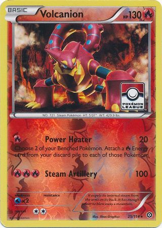 Volcanion (25/114) (League Promo) [XY: Steam Siege] | Dumpster Cat Games