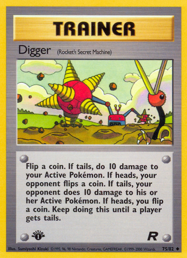 Digger (75/82) [Team Rocket 1st Edition] | Dumpster Cat Games