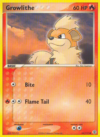 Growlithe (64/112) [EX: FireRed & LeafGreen] | Dumpster Cat Games