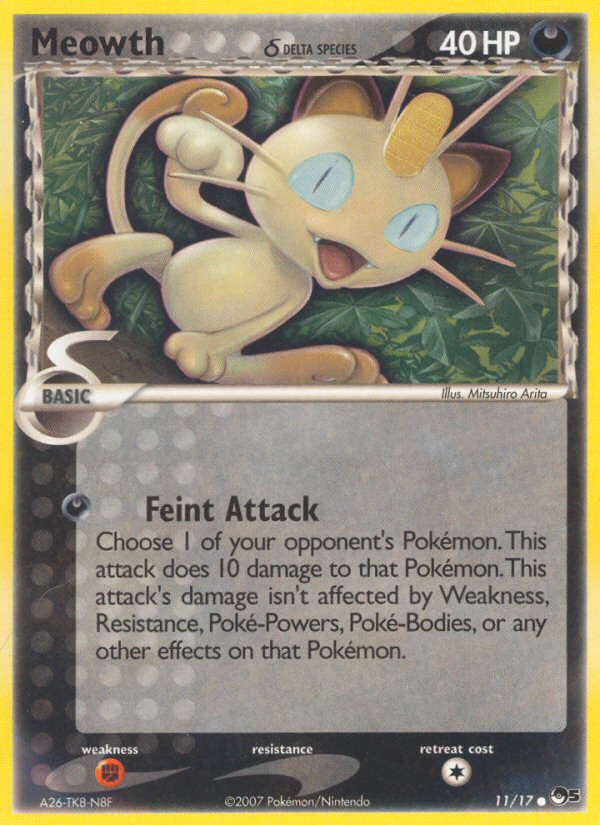 Meowth (11/17) (Delta Species) [POP Series 5] | Dumpster Cat Games