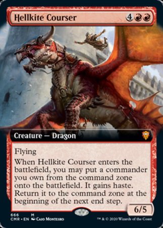 Hellkite Courser (Extended Art) [Commander Legends] | Dumpster Cat Games