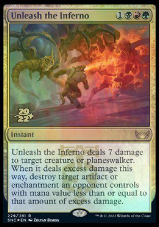 Unleash the Inferno [Streets of New Capenna Prerelease Promos] | Dumpster Cat Games