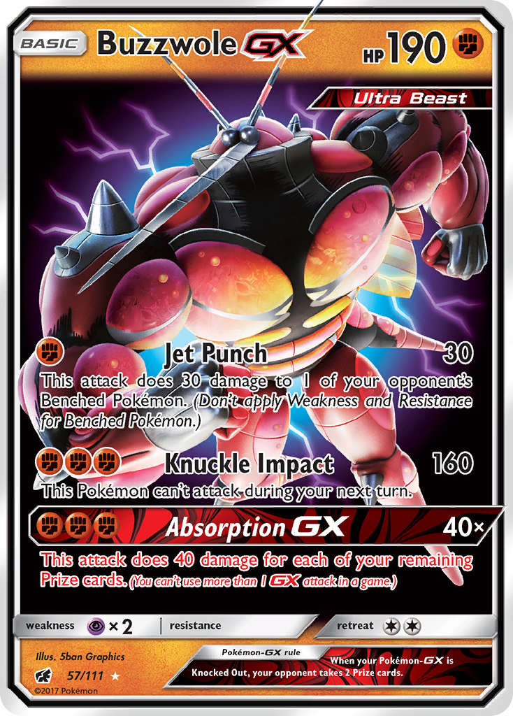 Buzzwole GX (57/111) [Sun & Moon: Crimson Invasion] | Dumpster Cat Games