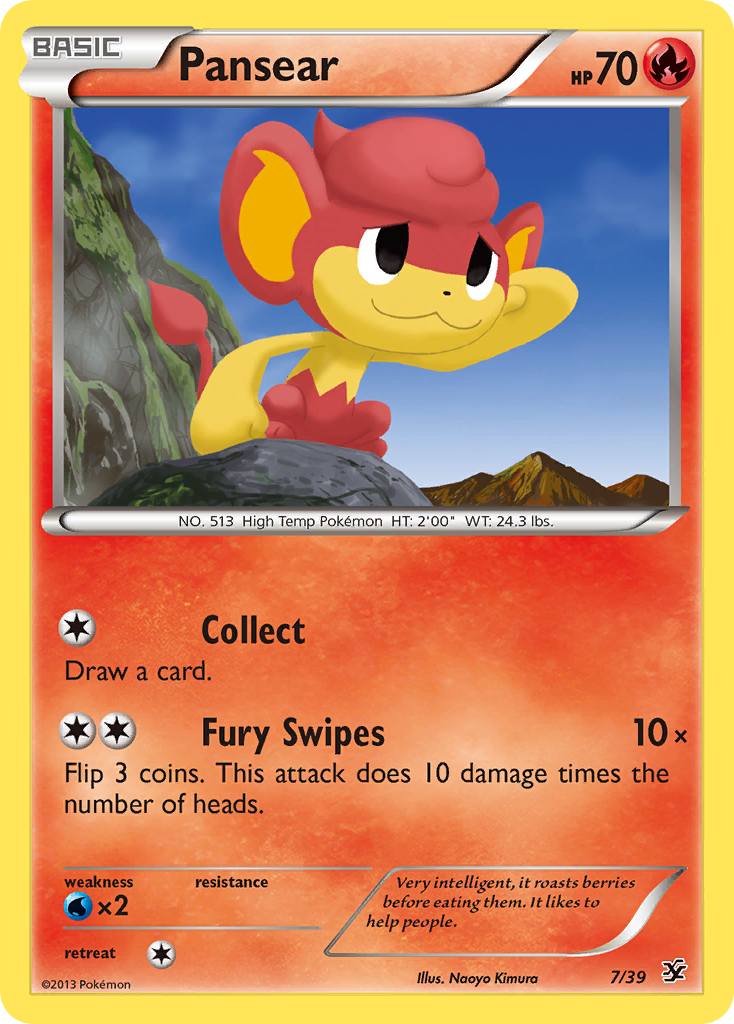 Pansear (7/39) [XY: Kalos Starter Set] | Dumpster Cat Games