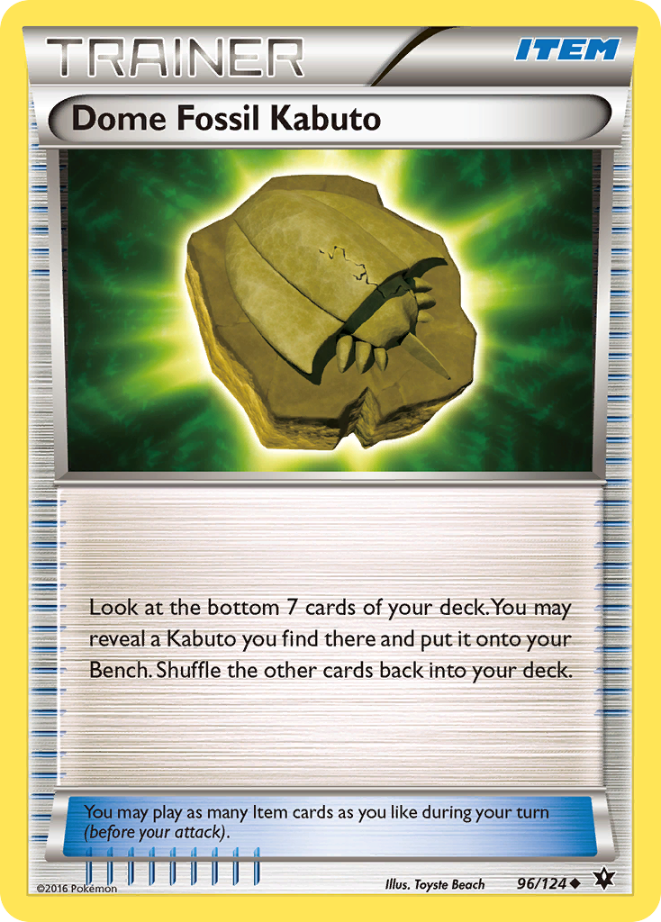 Dome Fossil Kabuto (96/124) [XY: Fates Collide] | Dumpster Cat Games