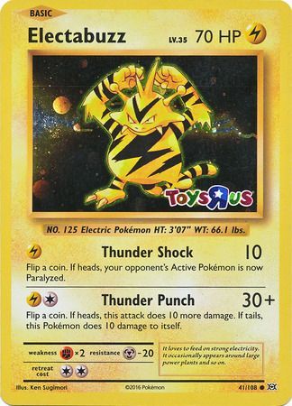 Electabuzz (41/108) (Toys R Us Promo) [XY: Evolutions] | Dumpster Cat Games