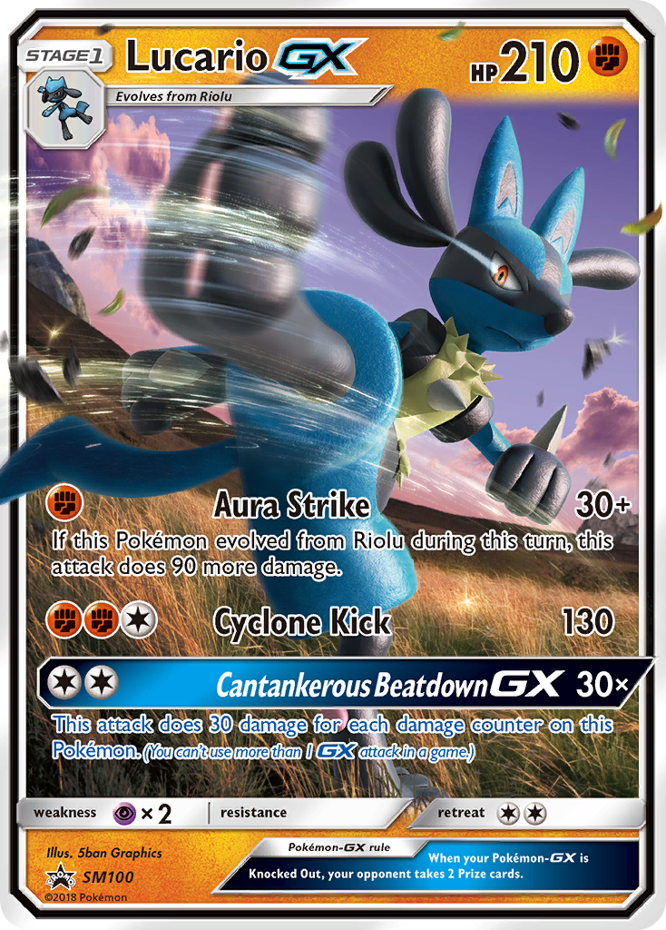 Lucario GX (SM100) [Sun & Moon: Black Star Promos] | Dumpster Cat Games