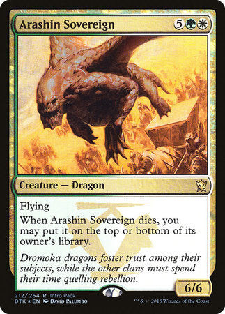 Arashin Sovereign [Dragons of Tarkir Promos] | Dumpster Cat Games