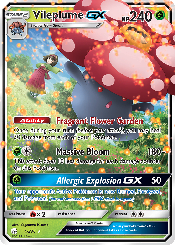 Vileplume GX (4/236) [Sun & Moon: Cosmic Eclipse] | Dumpster Cat Games