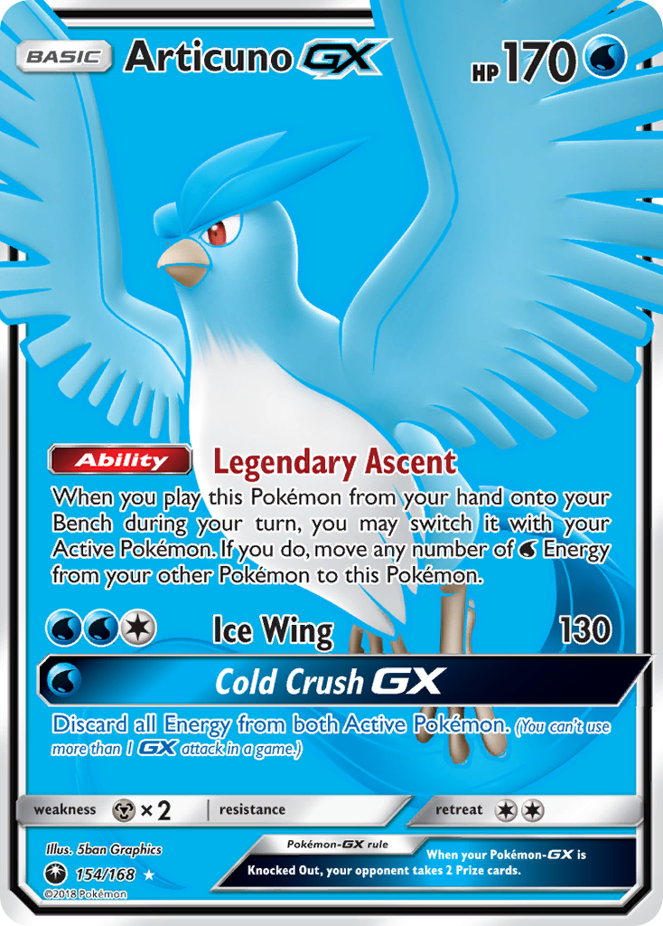 Articuno GX (154/168) [Sun & Moon: Celestial Storm] | Dumpster Cat Games